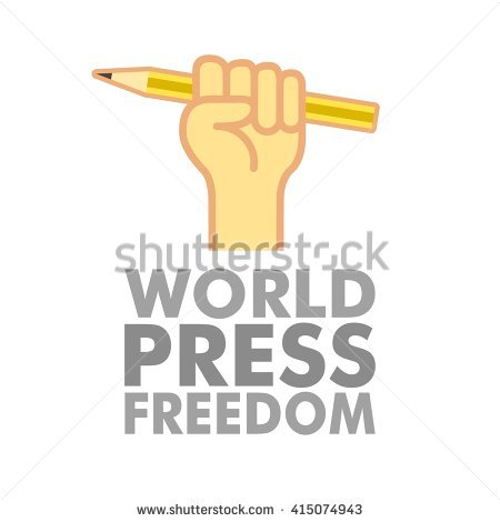 World Press Freedom Day Pencil In Hand Illustration