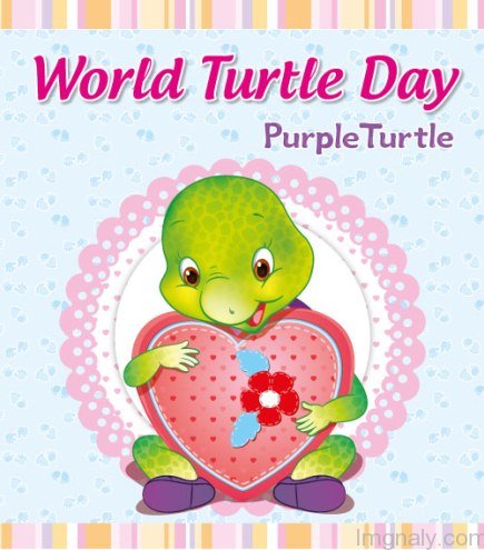 World Turtle Day Purple Turtle Greeting Card