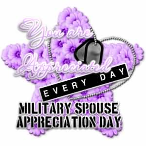 You Are Appreciated Every Day Military Spouse Appreciation Day Star Shaped Flower Picture