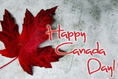 Beautiful Red Maple Leaf Happy Canada Day Wishes