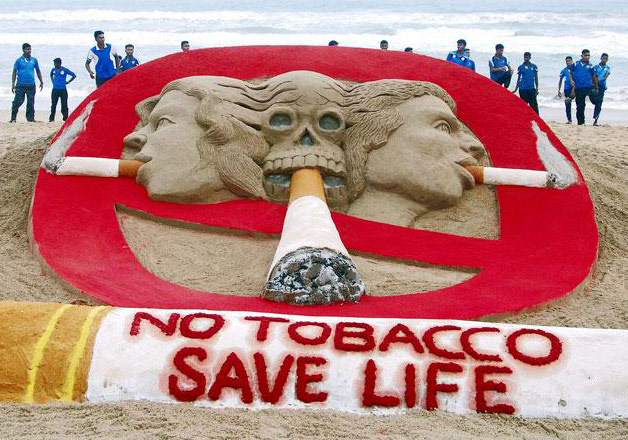 Beautiful Sand Art On Worlds No Tobacco Day To Save Life