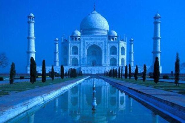 Bluish Moon light Taj Mahal