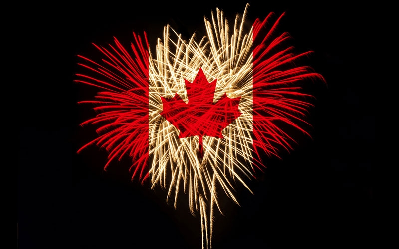 Canada Day Event Fireworks Graphic