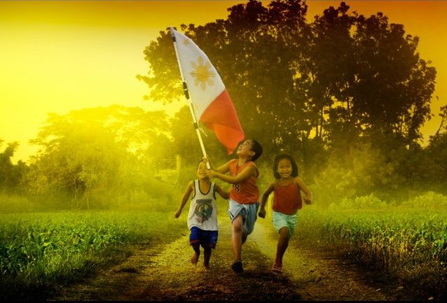 Children With Flag Of Philippines - Happy Independence Day