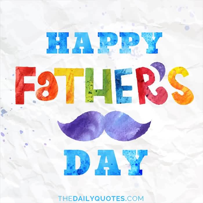 Colored Happy Fathers Day Greeting