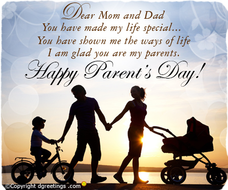 Dear Mom And Dad You Have Made my Life Special – Happy Parents Day