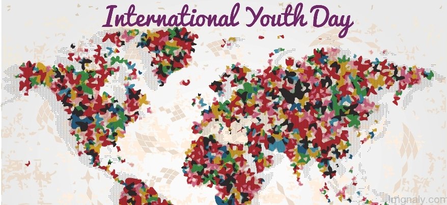 Floral Map With International Youth Day Wishes