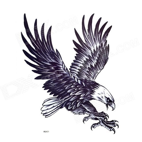 Flying Eagle Landing On Earth Tattoo Design
