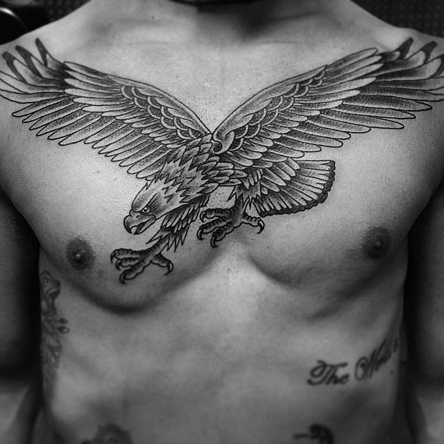 eagle tattoos in chest