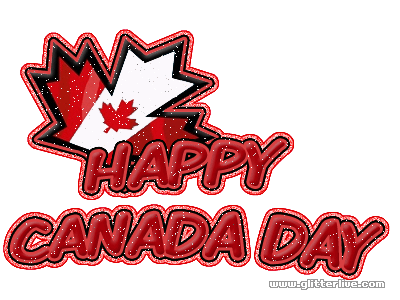 Happy Canada Day Glitter Image