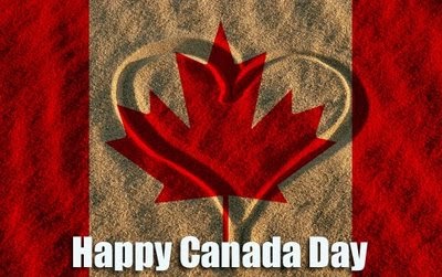Happy Canada Day - Maple Leaf With Canadian Flag