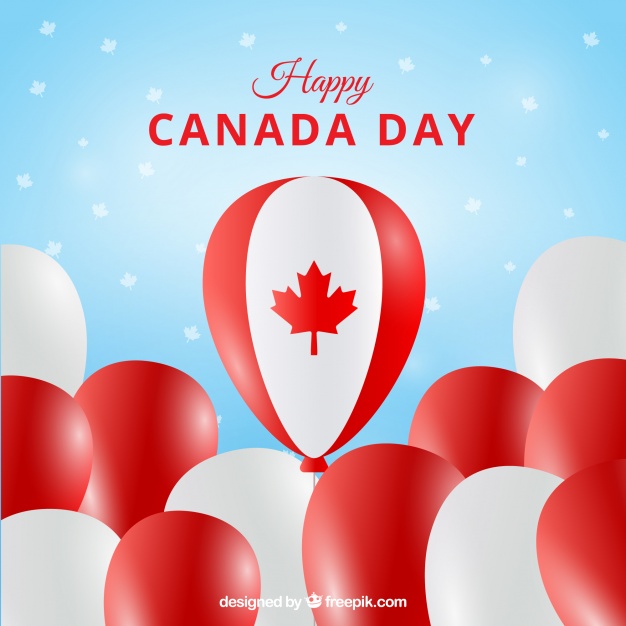 Happy Canada Day Wishes With Balloons