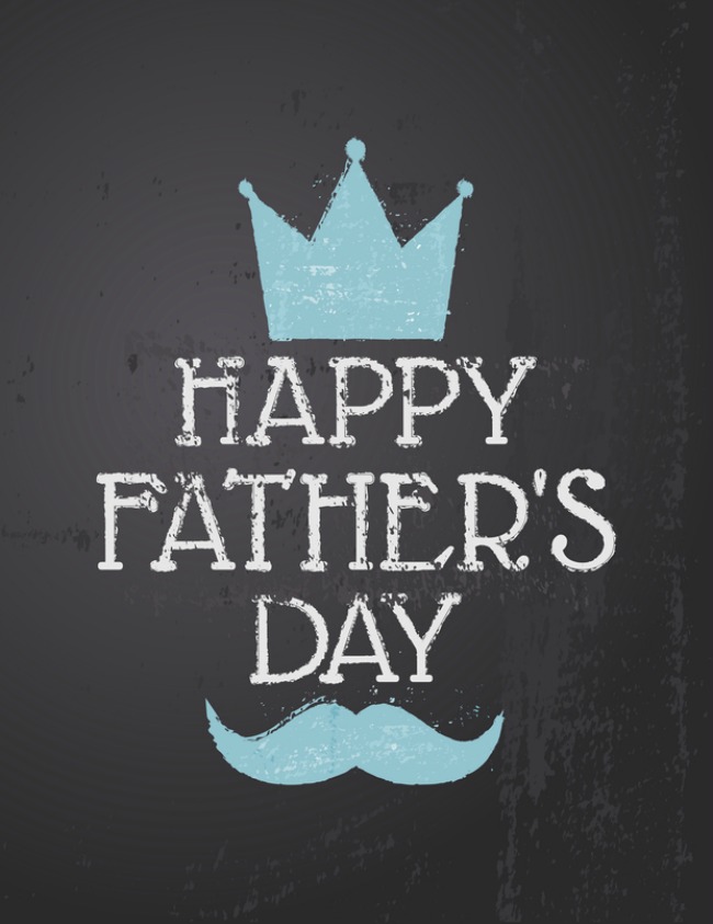 Chalkboard design greeting card for Father’s day.