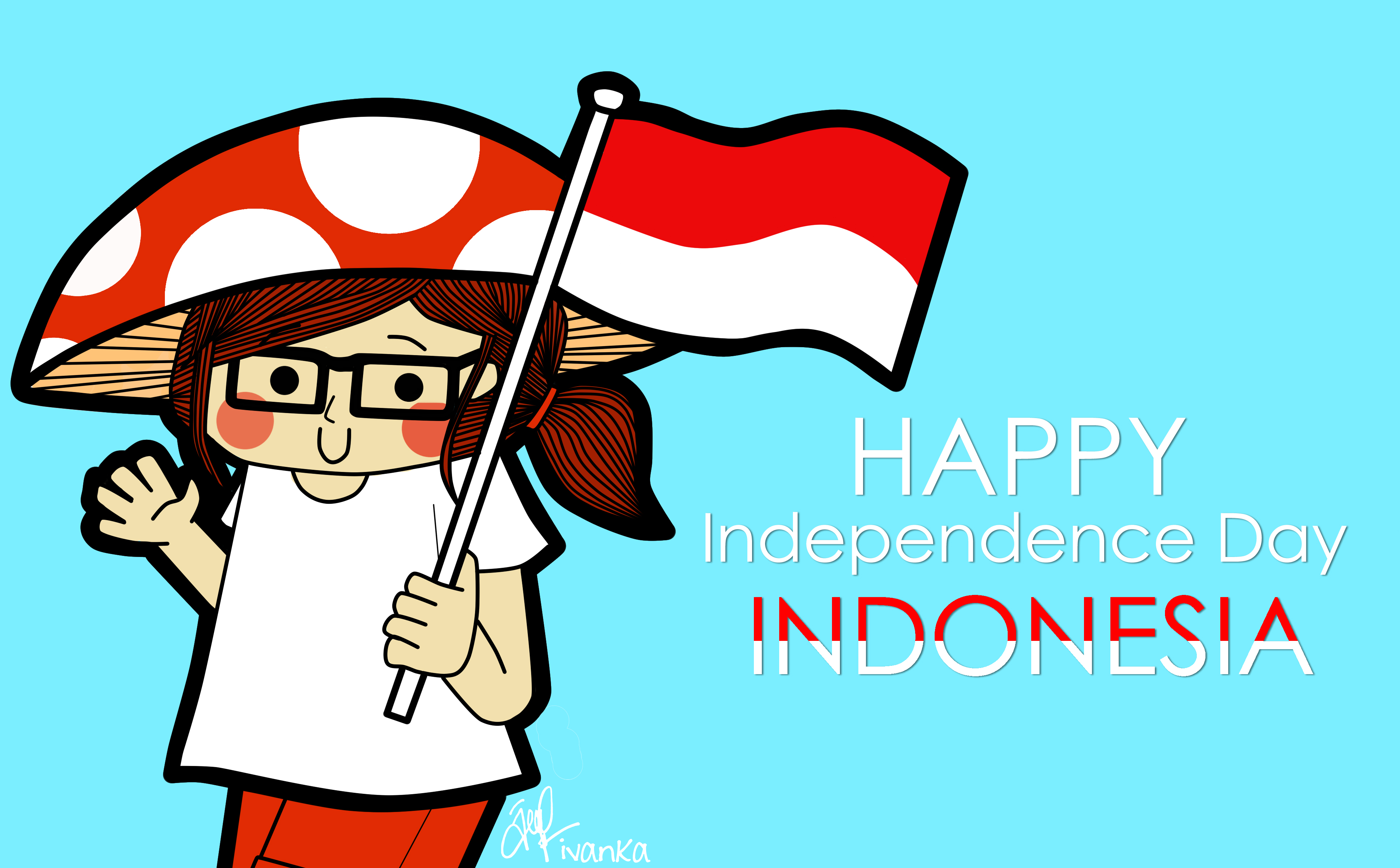 Happy Independence Day Indonesia Wishes Graphics