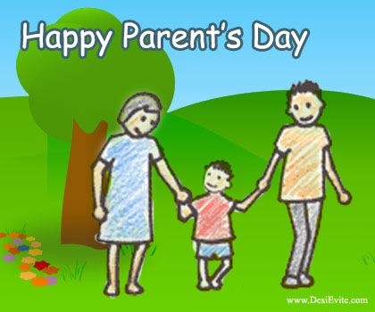Happy Parents Day Painting Made by Child