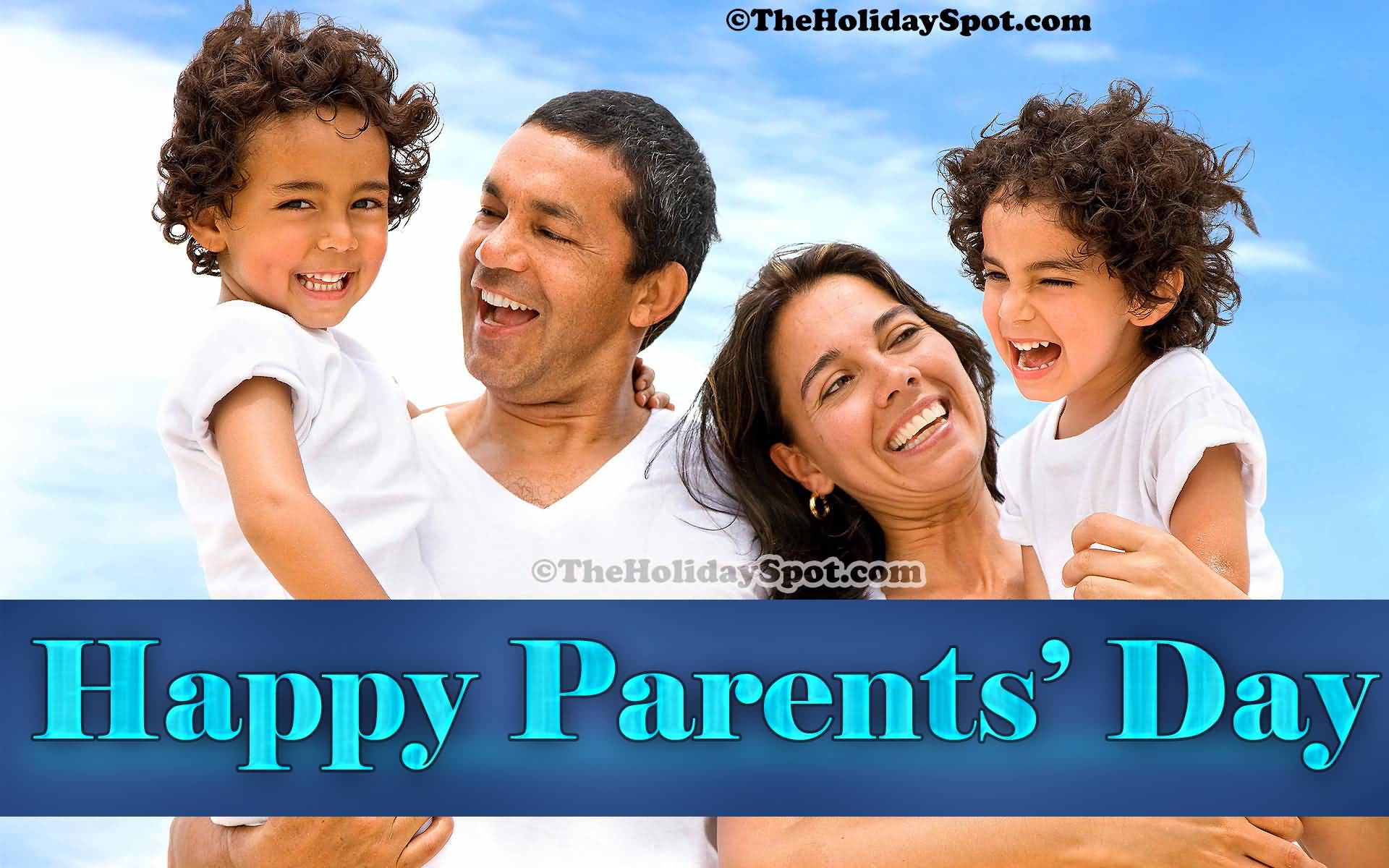 Happy Smiling Family Picture For Happy Parents Day