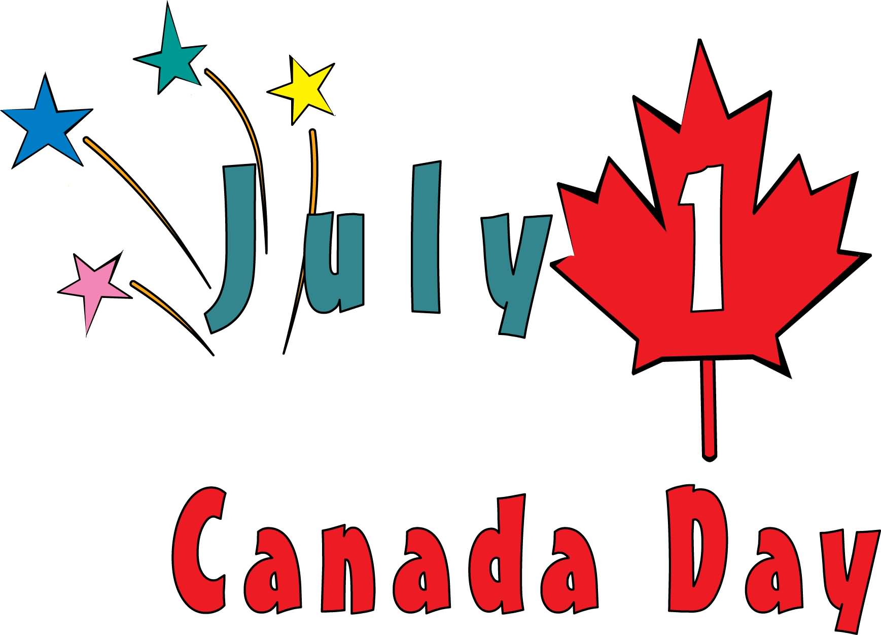 July 1 Happy Canada Day Animated Graphic
