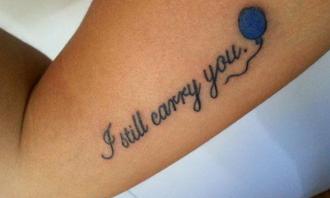 Letterin tattoo – I will carry you