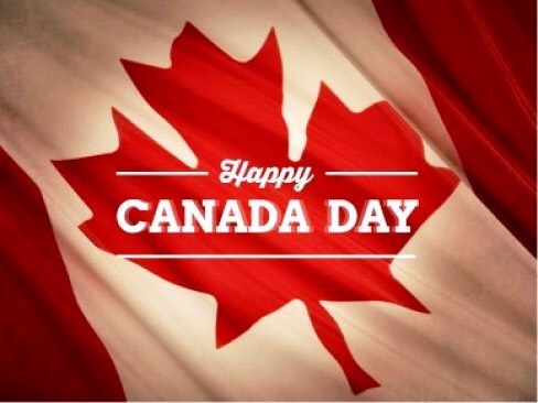 Maple Leaf Canadian Flag With Happy Canada Day Wishes