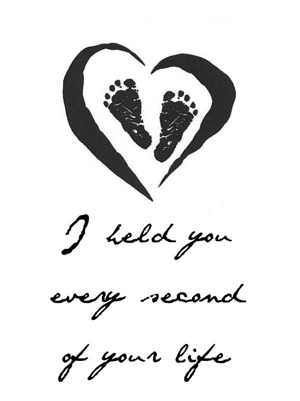 Miscarriage tattoo Design – Little feet inside heart with 