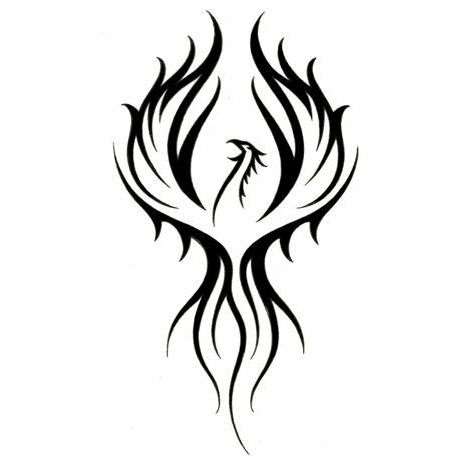 Nice Tribal Phoenix Tattoo Design Sample