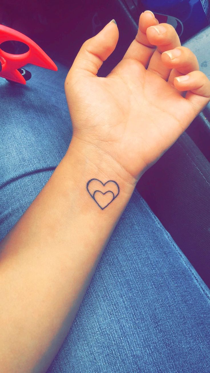 Unique Miscarriage Baby Tattoo – Outline heart in heart which means that baby will always live in our heart