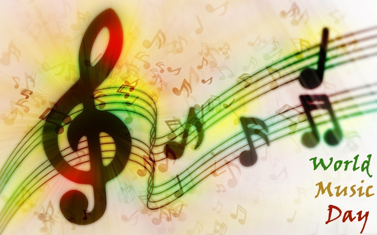 World Music Day and Music Notes Wallpaper