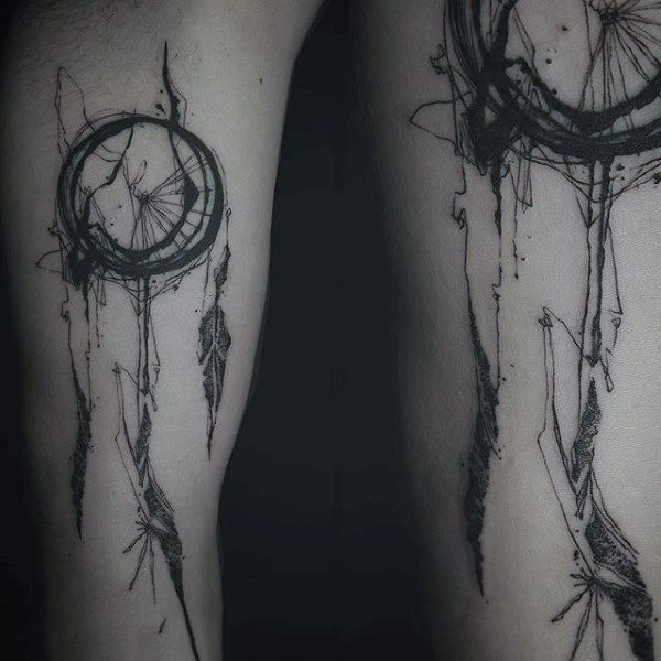 Abstract Dreamcatcher Tattoo On Sleeve