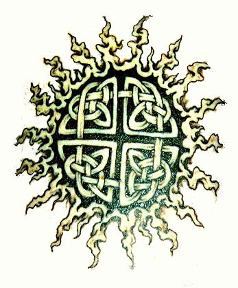Amazing Celtic Sun Tattoo Design