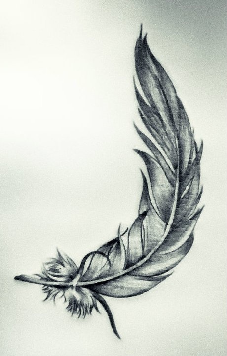 Amazing Feather Tattoo Design Idea