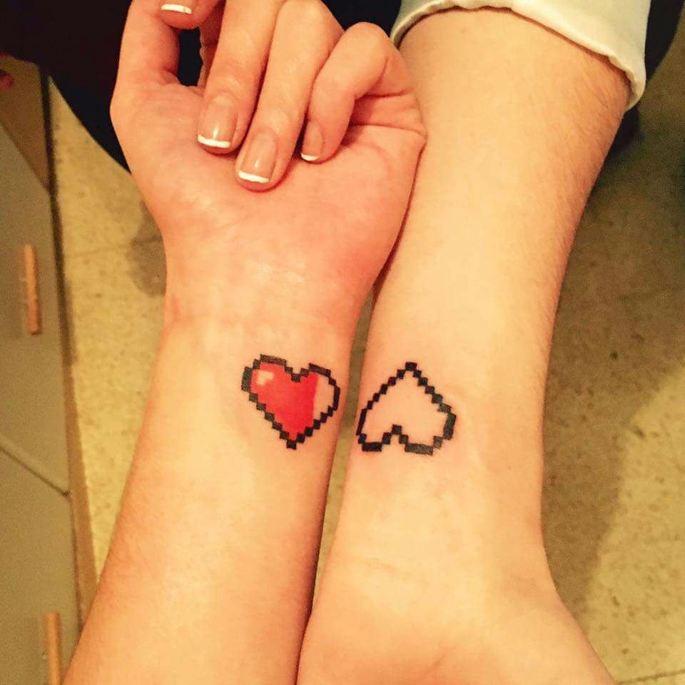 Animated Heart Tattoos On Wrists