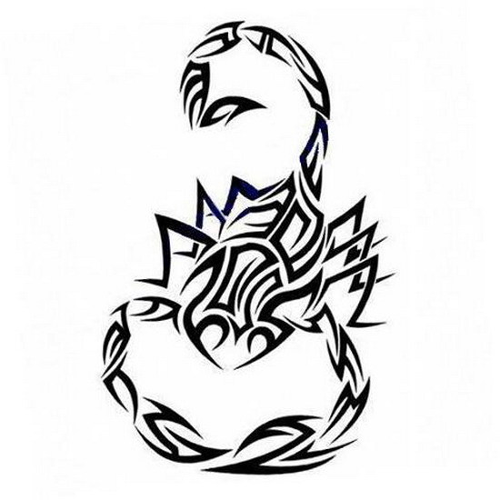 Awesome Tribal Scorpion Tattoo Design