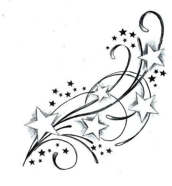 Beautiful Stars Tattoo Designs Sample