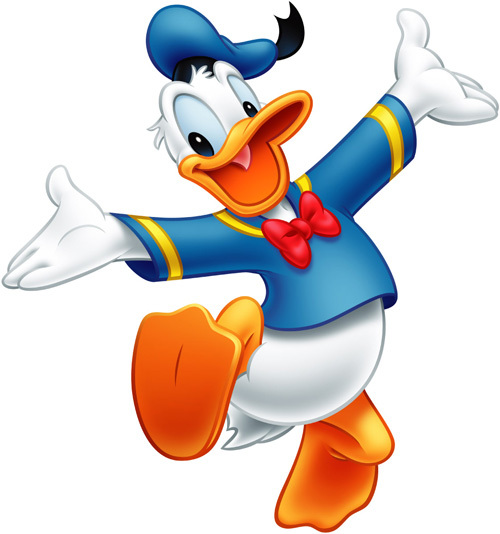 Cartoon Donald Duck Playing Graphic