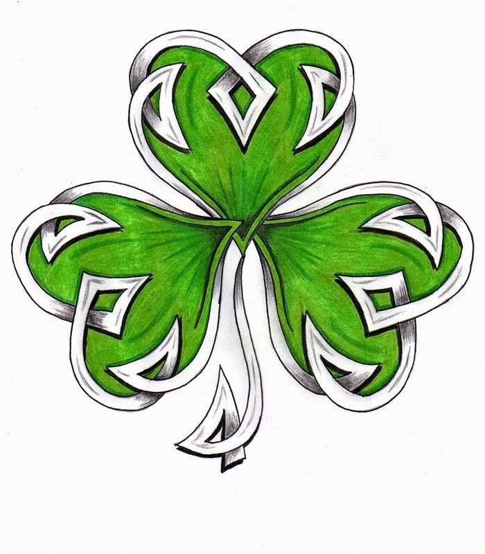 Celtic Shamrock Leaf Tattoo Design