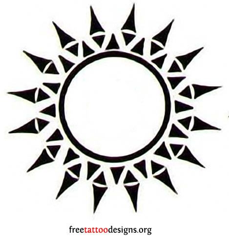 Celtic Sun Tattoo Design Idea