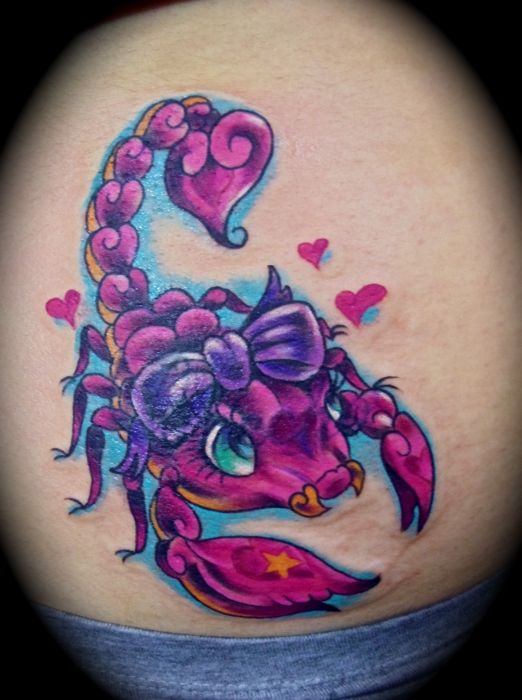 38+ Beautiful Girly Scorpion Tattoos Ideas