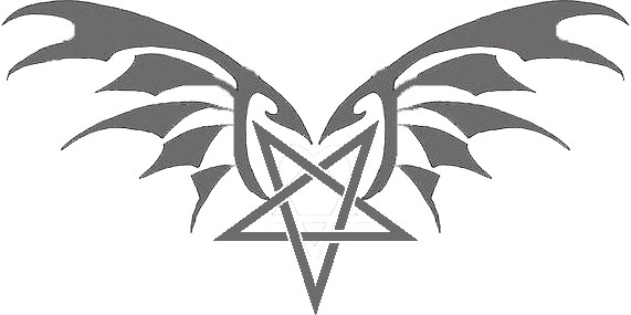 Dragon Wings Pentagram Star Tattoo Design