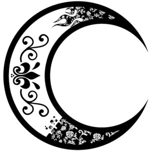 Gothic Moon Tattoo Design Sample