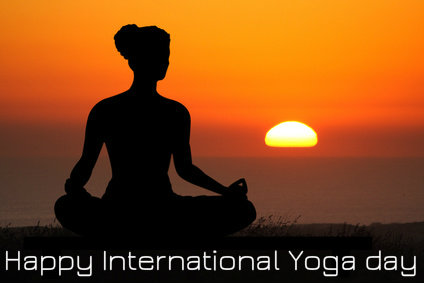 Happy International Yoga Day Clip Art