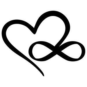 Infinity Symbol With Heart Tattoo Design