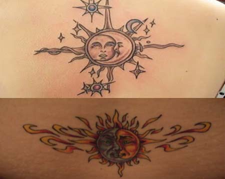Moon And Sun Tattoos Ideas