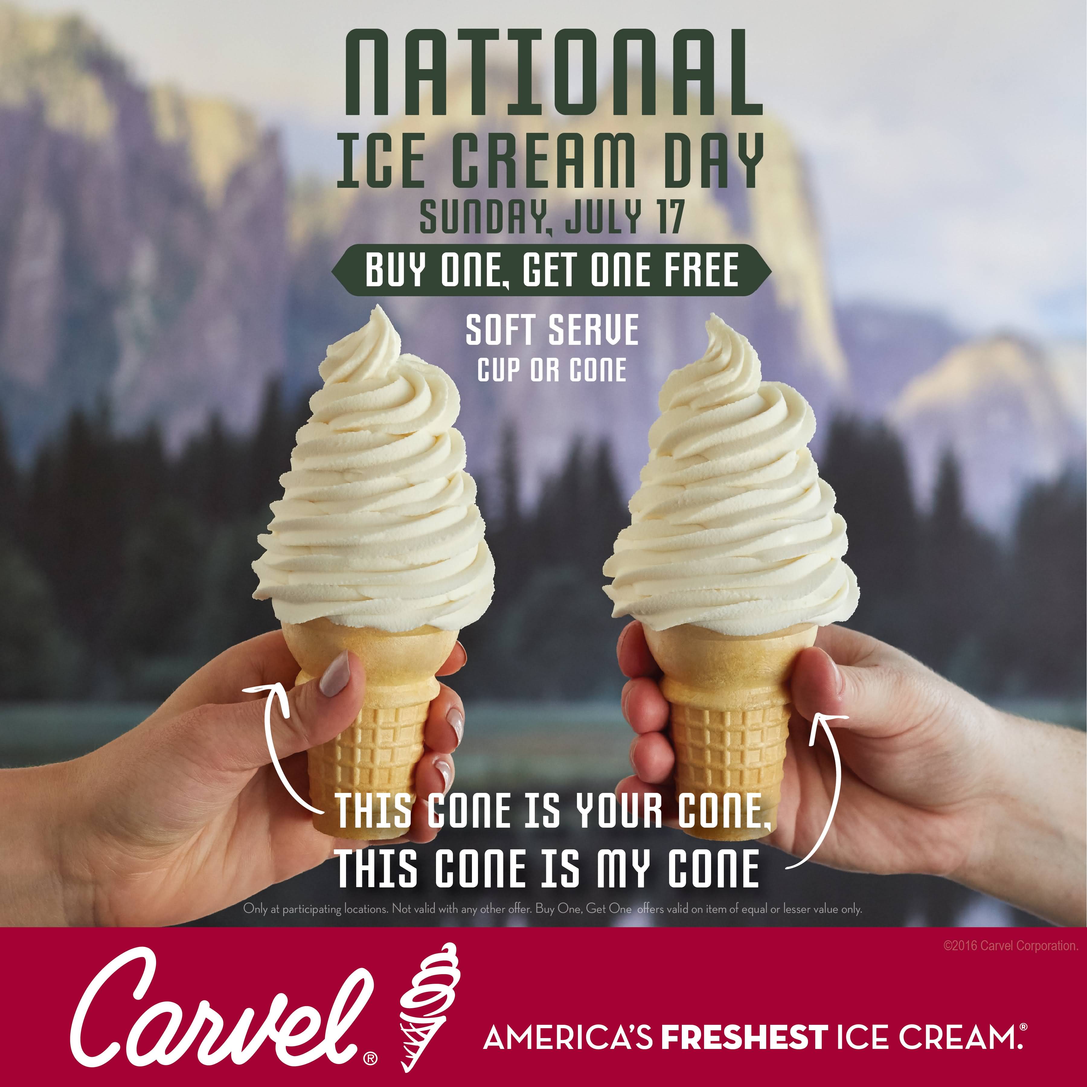 National Ice Cream Day Sunday July 17th America's Freshest Ice Cream Offer