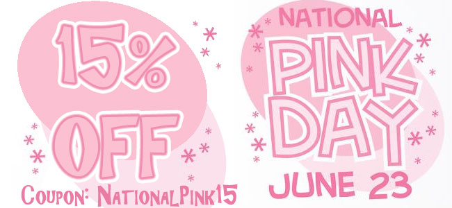 National Pink Day June 23rd Shopping Discounts