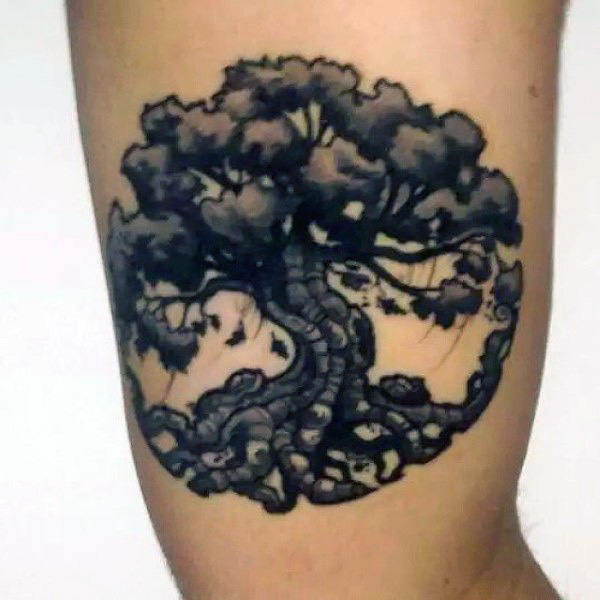 Oak Tree Tattoo On Bicep