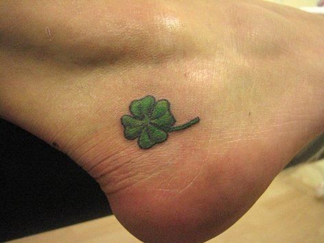 Small Shamrock Leaf Tattoo On Ankle