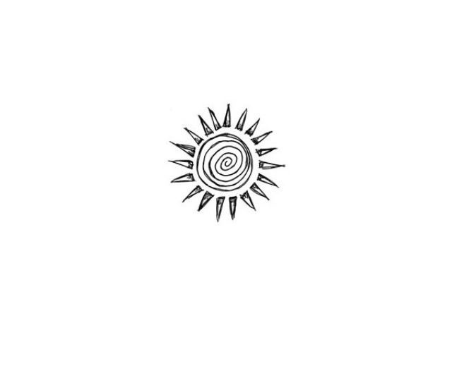 Spiral Sun Tattoo Design