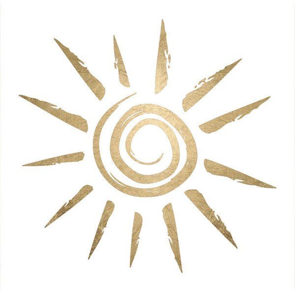 Spiral Sun With Tribal Rays Tattoo Design