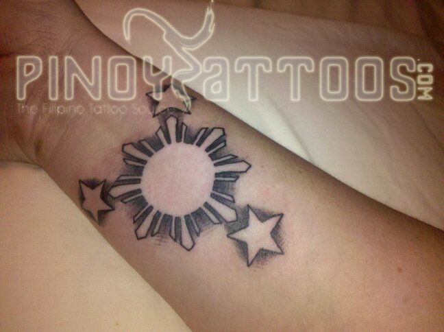 Stars And Sun Tattoo Idea by Pinoy Tattoos