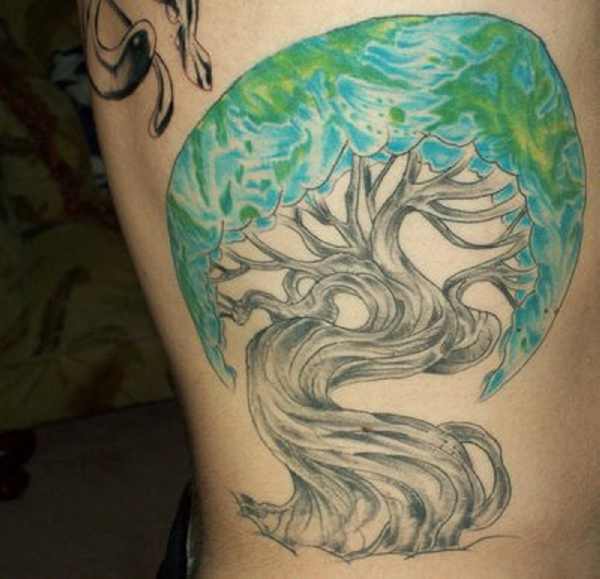 Tree Of Life Tattoo On Rib Side